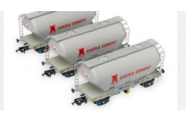 PCA Cement wagons - VTG Castle cement (early) - set of 3 - OO Gauge